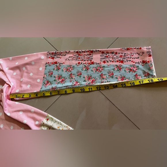 LILY by Firmiana Tunic Top Womens L Large FLORAL PINK Blue POLKA DOT Shirt - Picture 7 of 16